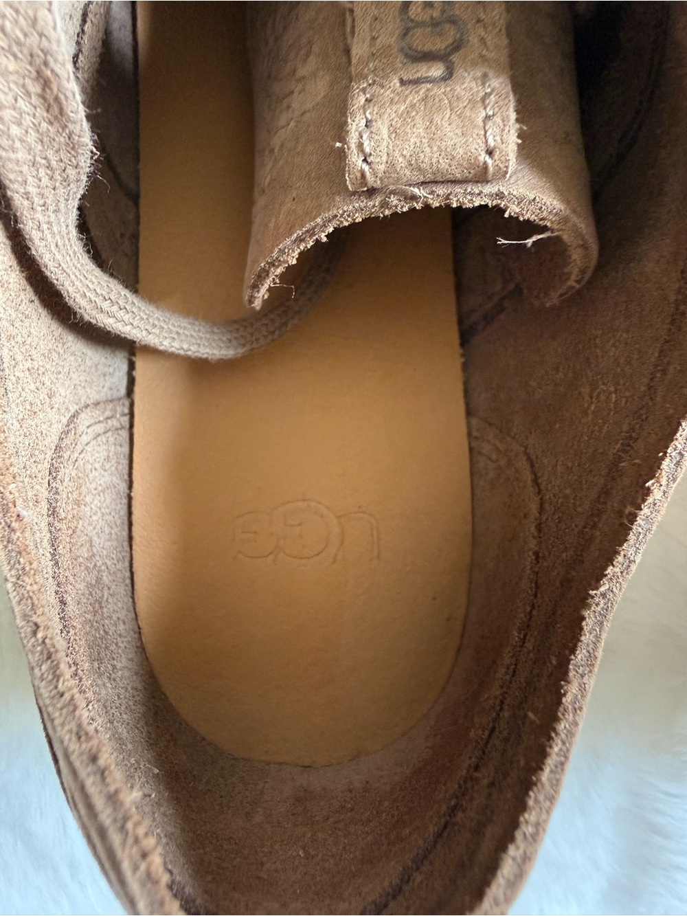 NWOB UGG Lowmel Chestnut Nubuck Leather Sneakers Women’s - Picture 7 of 12
